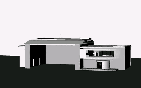 Spacecraft Traveling at 0.98c Relative to Aircraft Hanger on Earth As Seen By Earth Observer