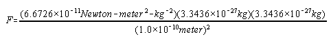 Deuterium Nuclei Gravitational Attraction - Atomic Distance