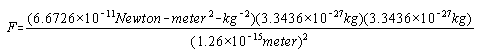 Deuterium Nuclei Gravitational Attraction - Nuclear Distance