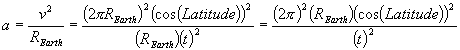 Earth's Centripetal Acceleration