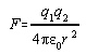 Electrostatic Force Equation
