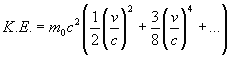 Kinetic Energy Binomial Expansion Equation 2
