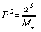 Kepler's Law for a Star with Mass in Solar Mass Units