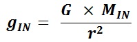 Nuclear Internal Gravity Field vs radial distance from Center of Nucleus