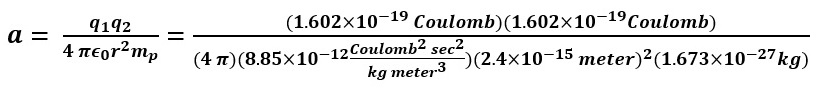 Proton Acceleration Calculation