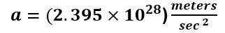 Proton Acceleration - meters/sec<SUP>2</SU>