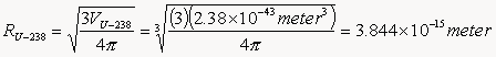 Equation for Radius of a Sphere of Known Volume - The U-238 Nucleus