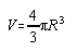 Equation for Volume of a Sphere