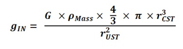 Substitute Density and Volume for Mass in Nuclear Internal Gravity with r-CST and r-UST