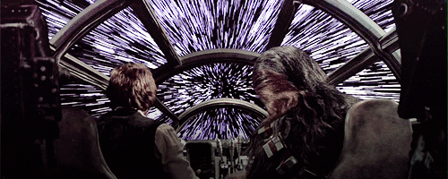 Millenium Falcon Going to Hyperdrive