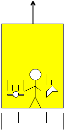 Elevator Accelerated in Space